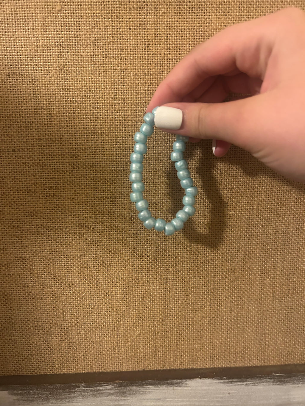 light blue pony bead bracelet