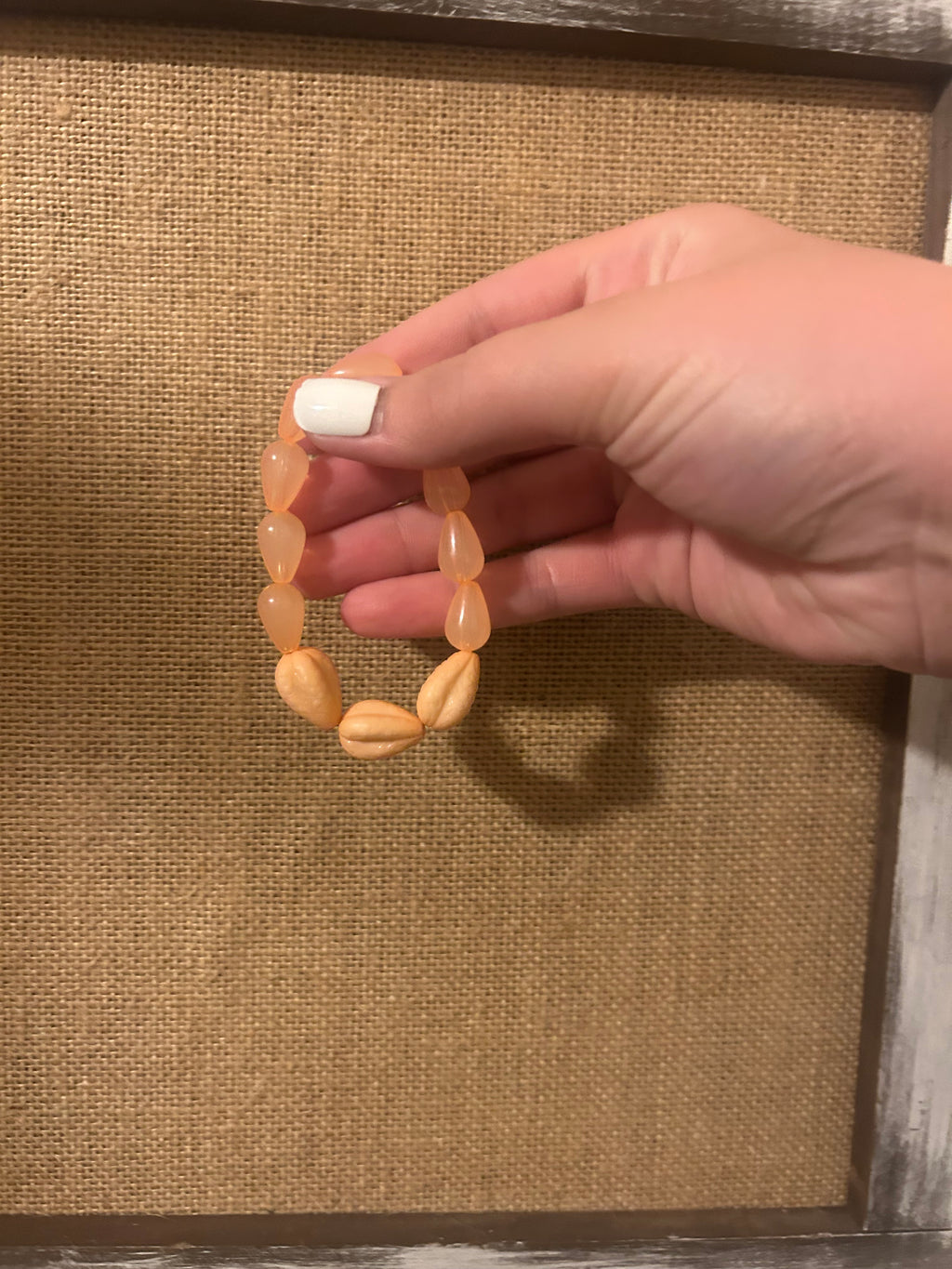 peach bracelet