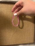 Pink glass bracelet