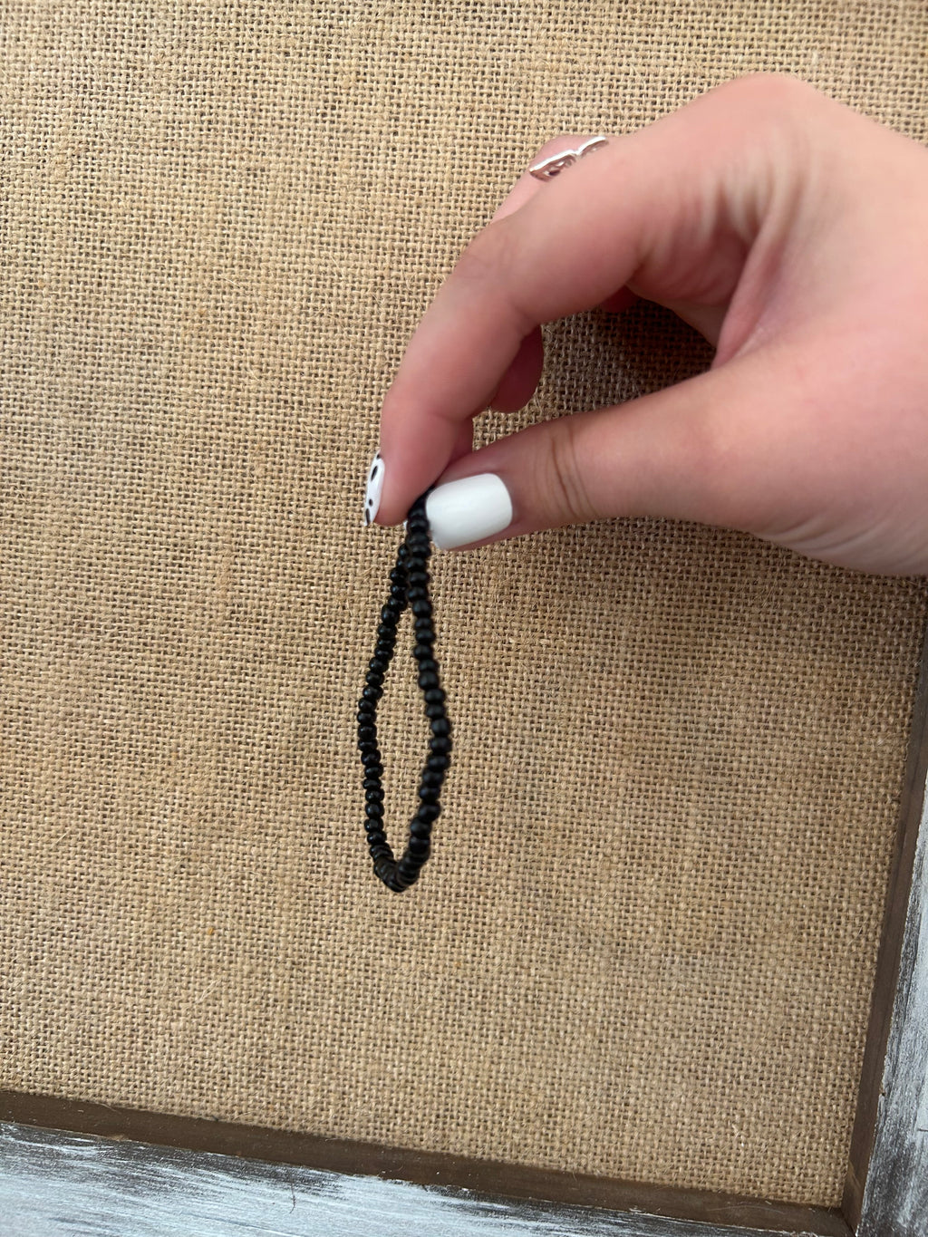 black seed bead bracelet